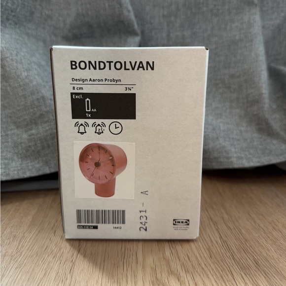 IKEA alarm clock in mauve pink Ikea Bondtolvan NEW - Picture 1 of 5